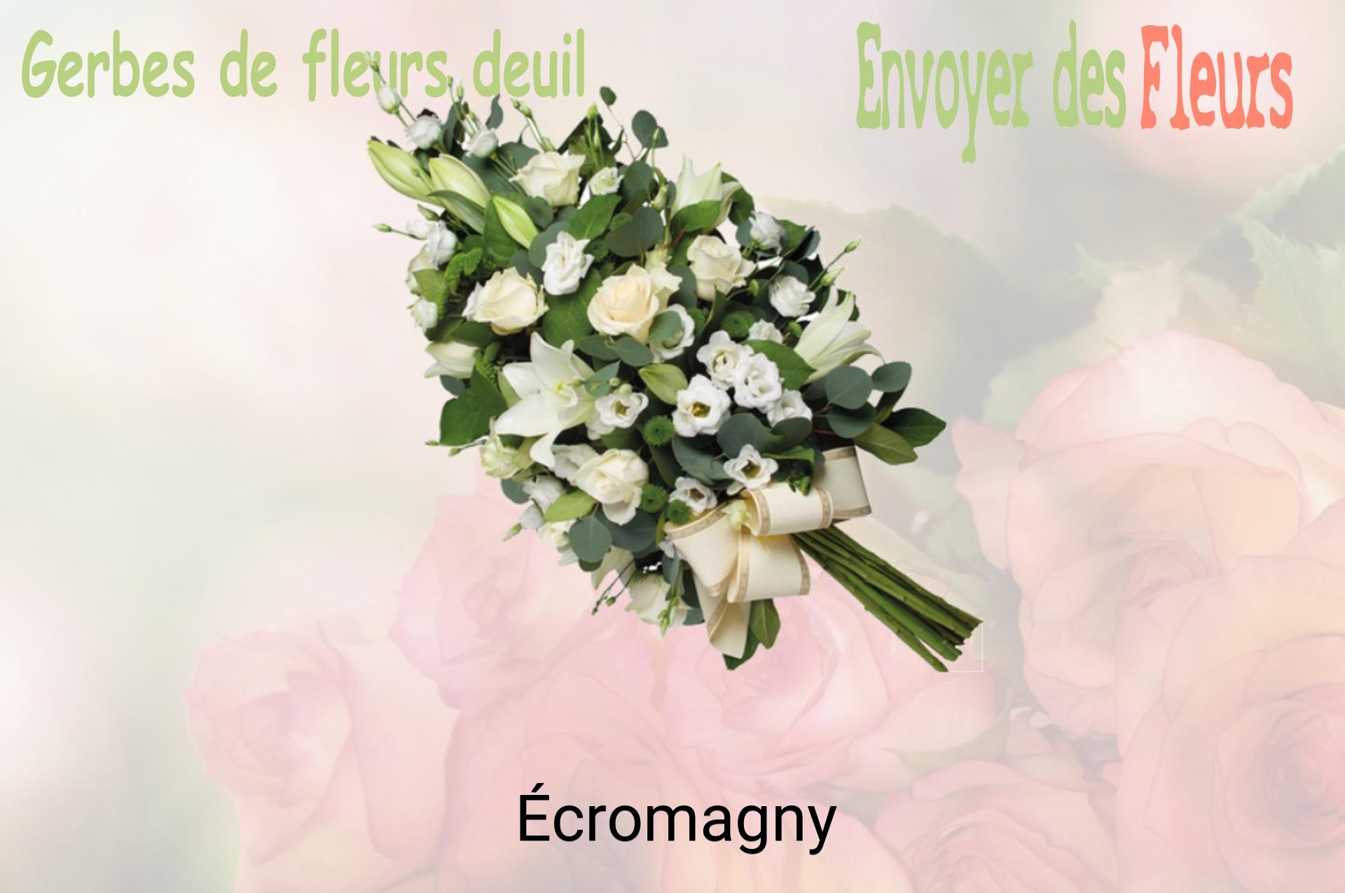 Gerbe de fleurs de deuil livrée à Écromagny
